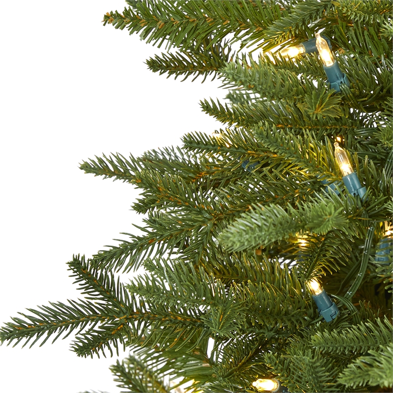 Nearly Natural 5ft Cambridge Fir Christmas Tree with 300 Clear Warm LED Lights