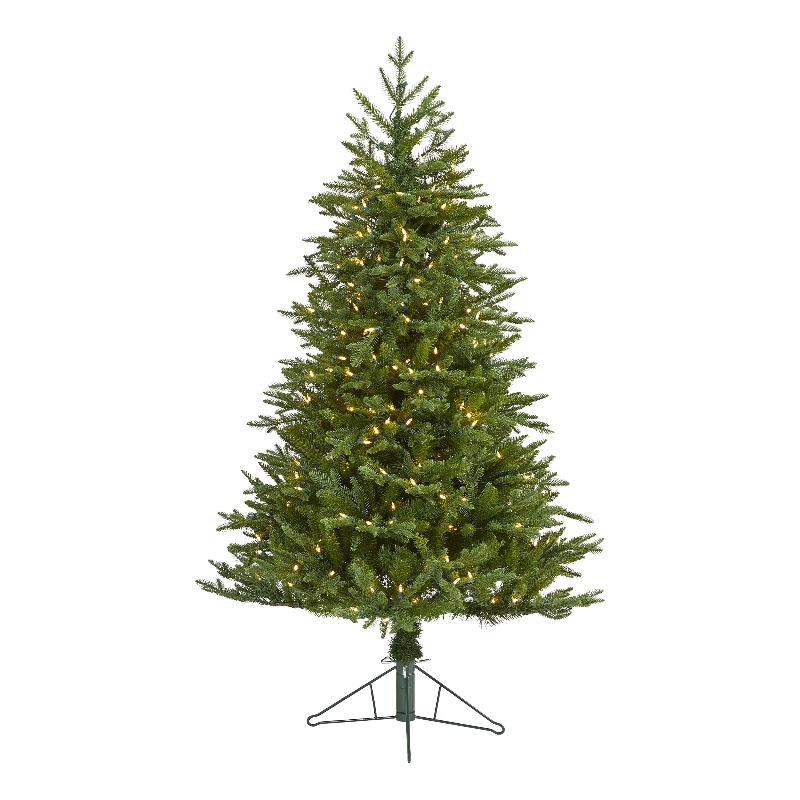 Nearly Natural 5ft Cambridge Fir Christmas Tree with 300 Clear Warm LED Lights