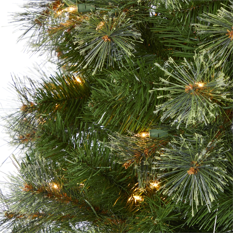 Nearly Natural 9ft Cashmere Slim Christmas Tree with 550 Warm White Lights