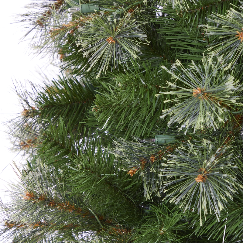 Nearly Natural 9ft Cashmere Slim Christmas Tree with 550 Warm White Lights
