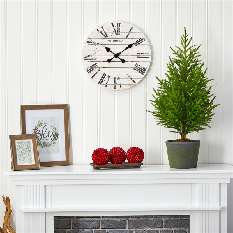 Nearly Natural 3ft Norfolk Island Pine Artificial Tree in Decorative Planter