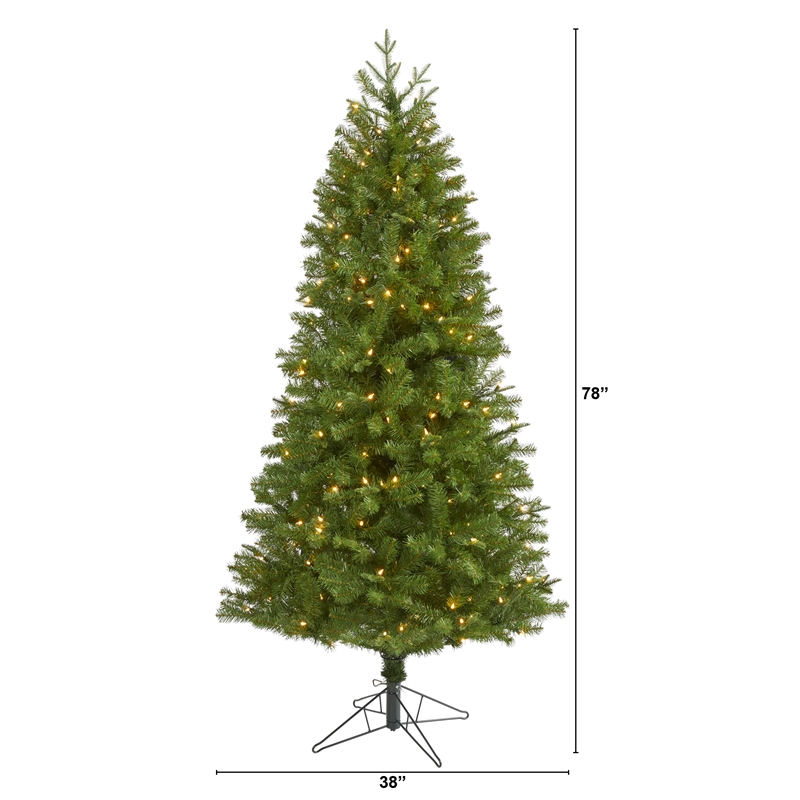Nearly Natural 6.5ft Vancouver Spruce Christmas Tree with 250 Warm White Lights