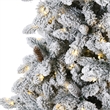 Nearly Natural 9ft Flocked Livingston Fir Christmas Tree w/ 650 Clear Warm LED