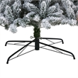 Nearly Natural 9ft Flocked Livingston Fir Christmas Tree w/ 650 Clear Warm LED