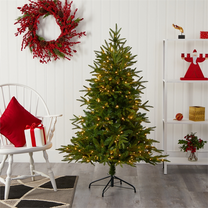 Nearly Natural 5ft Colorado Mountain Fir Natural Look Christmas Tree