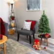 Nearly Natural 3ft Wisconsin Slim Snow Tip Pine Christmas Tree w/50 Clear LED