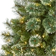 Nearly Natural 6ft Wisconsin Slim Snow Tip Pine Christmas Tree w/300 Clear LED