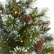 Nearly Natural 2ft Frosted Pine Christmas Tree w/ 35 Clear LED Lights