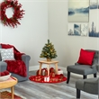 Nearly Natural 2ft Frosted Pine Christmas Tree w/ 35 Clear LED Lights