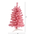 Nearly Natural 2ft Pink Artificial Christmas Tree with 35 LED Lights in Pink