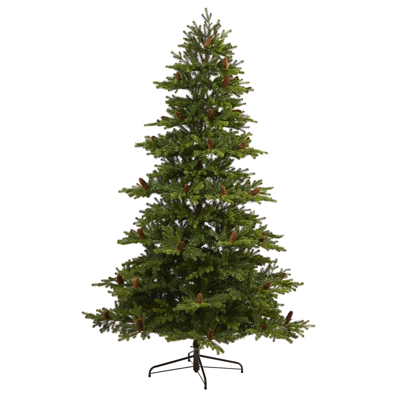 Nearly Natural 7.5ft Yukon Mountain Fir Christmas Tree w/ 600 Clear Lights
