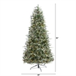 Nearly Natural 7.5ft Snowed Tipped Clermont Mixed Pine Christmas Tree