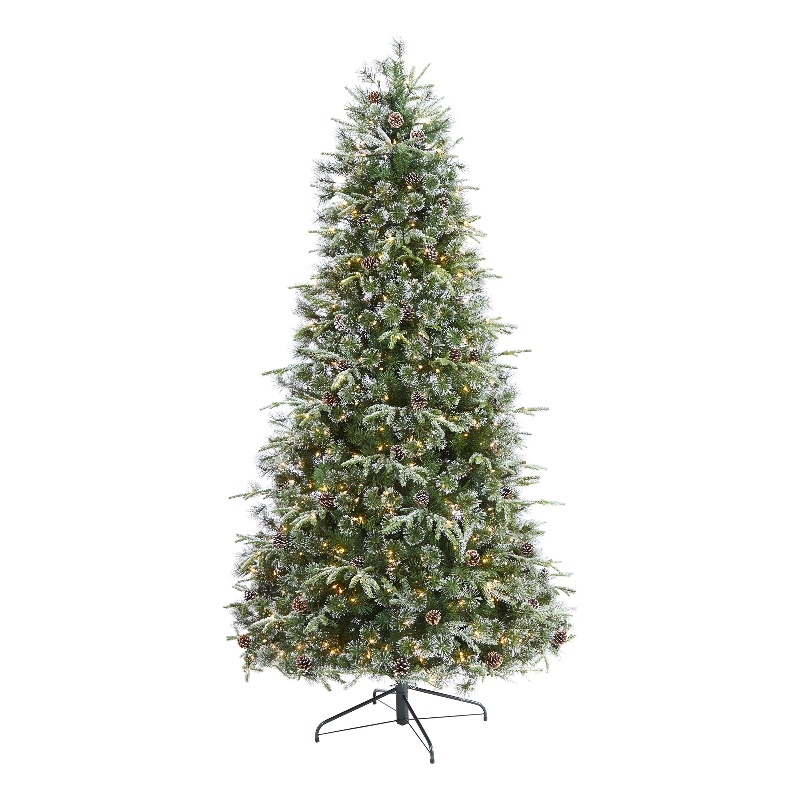 Nearly Natural 7.5ft Snowed Tipped Clermont Mixed Pine Christmas Tree