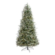 Nearly Natural 7.5ft Snowed Tipped Clermont Mixed Pine Christmas Tree
