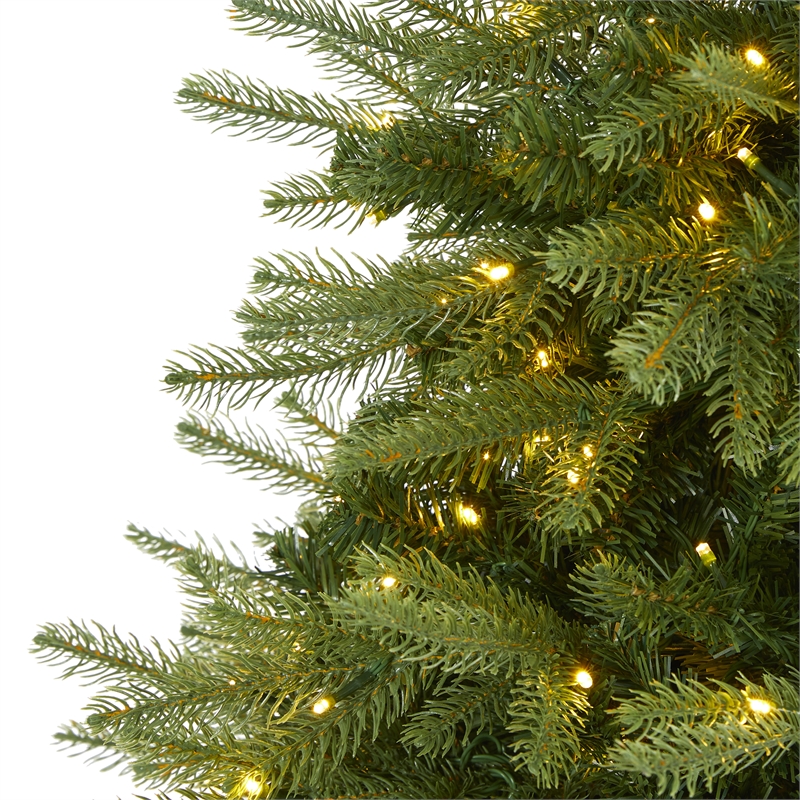 Nearly Natural 5ft Vancouver Fir Natural Look Christmas Tree with 350 Clear LED