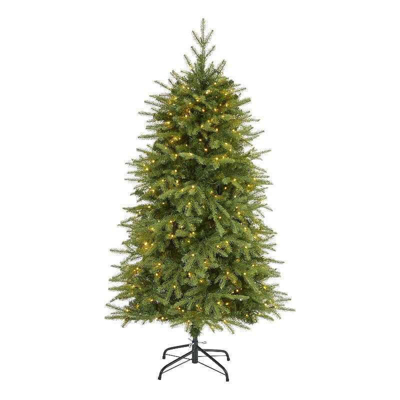 Nearly Natural 5ft Vancouver Fir Natural Look Christmas Tree with 350 Clear LED