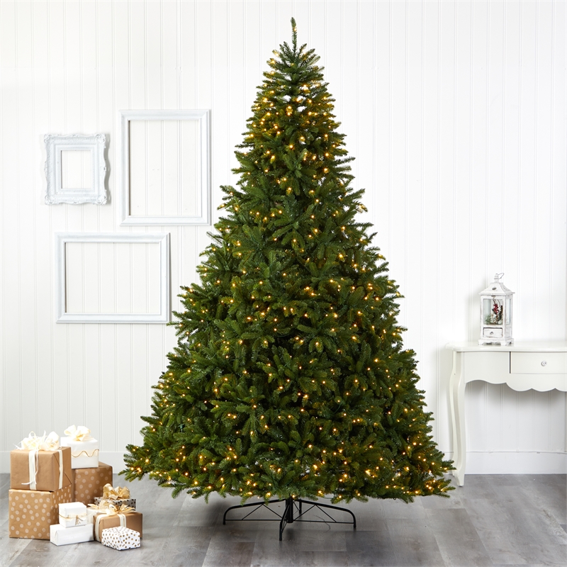Nearly Natural 9ft Sierra Spruce Natural Look Christmas Tree w/ 1000 Clear LED