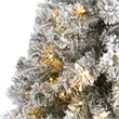 Nearly Natural 4ft Flocked West Virginia Fir Christmas Tree w/ 100 Clear LED