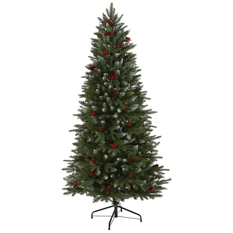 Nearly Natural 6ft Snow Tipped Portland Spruce Christmas Tree