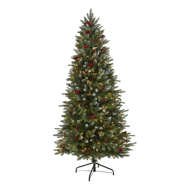 Nearly Natural 6ft Snow Tipped Portland Spruce Christmas Tree