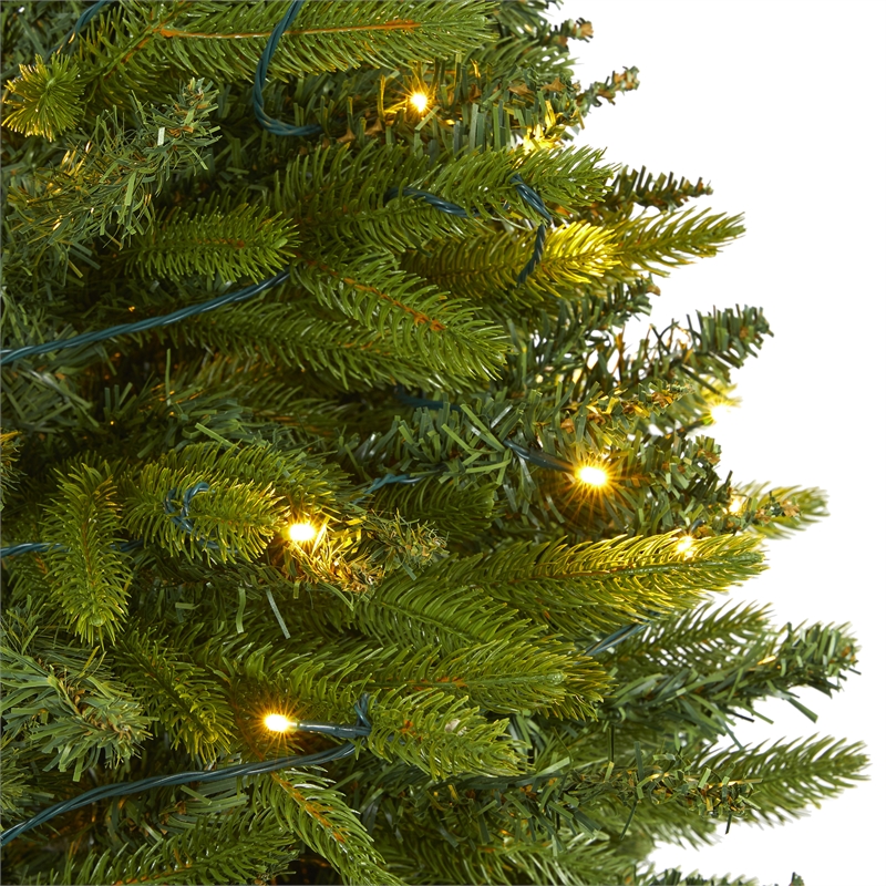 Nearly Natural 5ft Sun Valley Fir Artificial Christmas Tree w/ 200 Clear LED