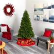 Nearly Natural 6ft Sun Valley Fir Artificial Christmas Tree w/ 300 Clear LED