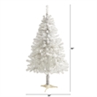 Nearly Natural 5ft White Artificial Christmas Tree with 350 Bendable Branches