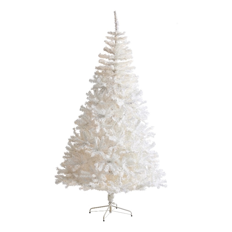 Nearly Natural 7ft White Artificial Christmas Tree with 1000 Bendable Branches