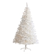 Nearly Natural 7ft White Artificial Christmas Tree with 1000 Bendable Branches