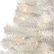 Nearly Natural 4ft White Artificial Christmas Tree with 100 Clear LED Lights