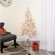 Nearly Natural 4ft White Artificial Christmas Tree with 100 Clear LED Lights