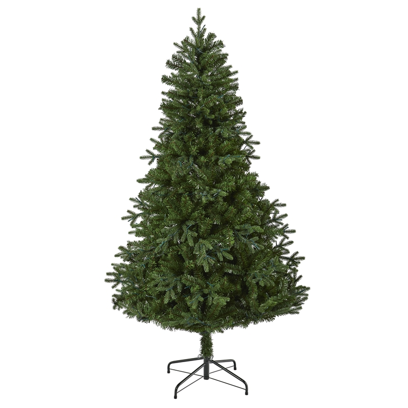 Nearly Natural 6ft Vermont Fir Artificial Christmas Tree w/250 Clear LED Lights