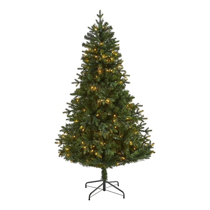 Nearly Natural 6ft Vermont Fir Artificial Christmas Tree w/250 Clear LED Lights