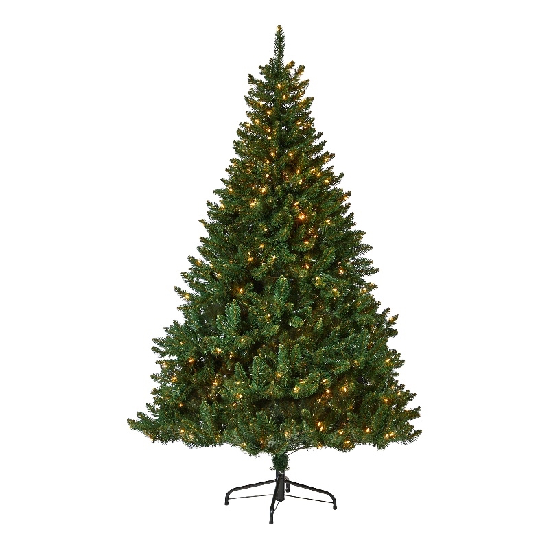 Nearly Natural 7ft Northern Rocky Spruce Christmas Tree w/ 400 Clear Lights