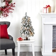 Nearly Natural 2ft Flocked Grand Alpine Christmas Tree w/ 35 Clear Lights