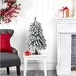 Nearly Natural 2ft Flocked Grand Alpine Christmas Tree w/ 35 Clear Lights