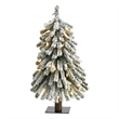 Nearly Natural 2ft Flocked Grand Alpine Christmas Tree w/ 35 Clear Lights