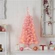 Nearly Natural 3ft Pink Artificial Christmas Tree with 50 LED Lights in Pink