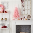 Nearly Natural 3ft Pink Artificial Christmas Tree with 50 LED Lights in Pink