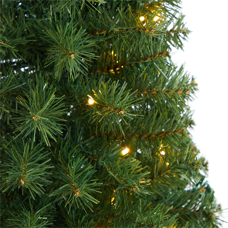 Nearly Natural 3ft Green Christmas Tree w/ 50 LED Lights & 118 Bendable Branches