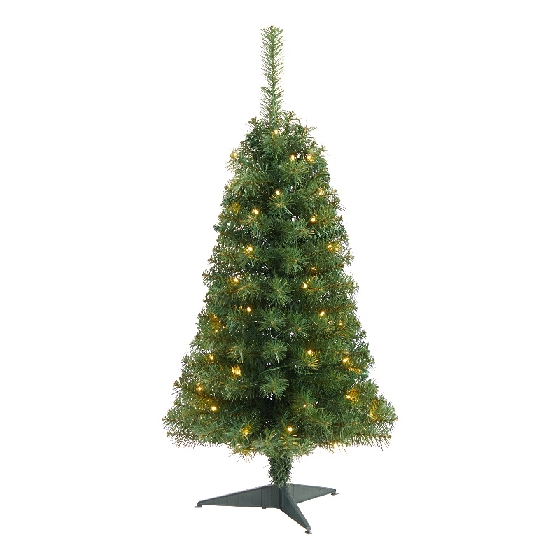 Nearly Natural 3ft Green Christmas Tree w/ 50 LED Lights & 118 Bendable Branches
