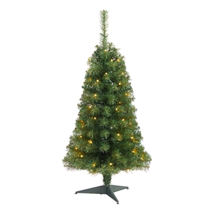 Nearly Natural 3ft Green Christmas Tree w/ 50 LED Lights & 118 Bendable Branches