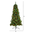 Nearly Natural 6ft Flat Back Montreal Mountain Pine Christmas Tree