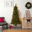 Nearly Natural 6ft Flat Back Montreal Mountain Pine Christmas Tree
