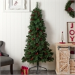 Nearly Natural 6ft Flat Back Montreal Mountain Pine Christmas Tree