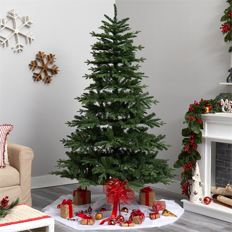 Nearly Natural 7ft Montreal Spruce Christmas Tree w/ 650 Warm White LED