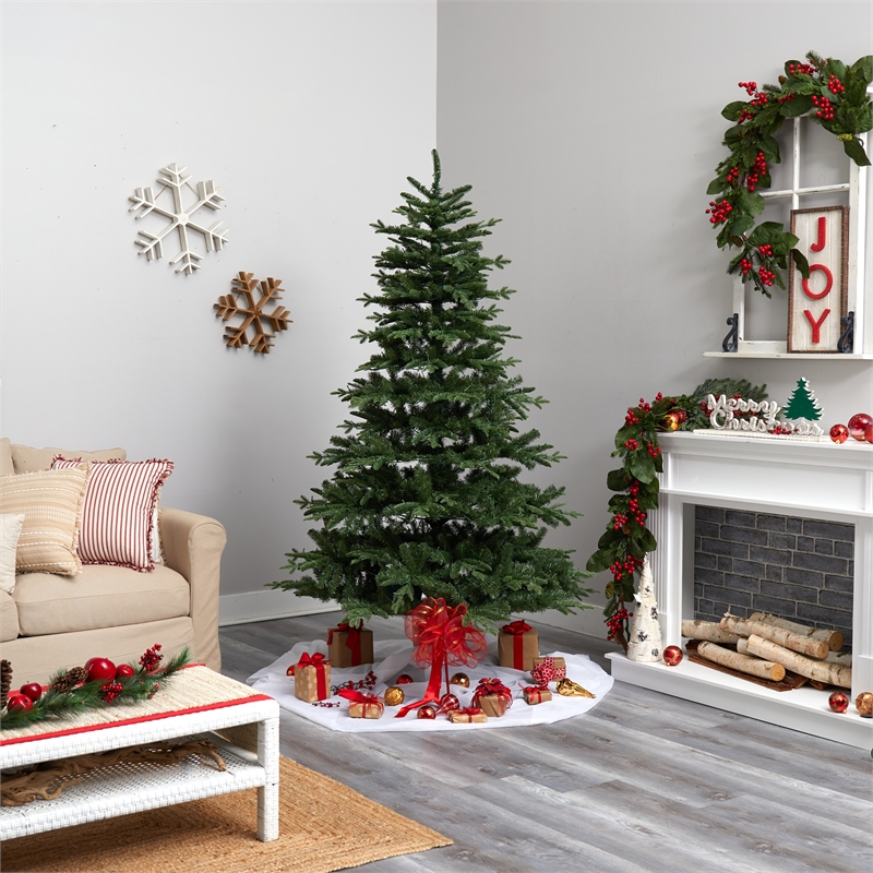 Nearly Natural 7ft Montreal Spruce Christmas Tree w/ 650 Warm White LED