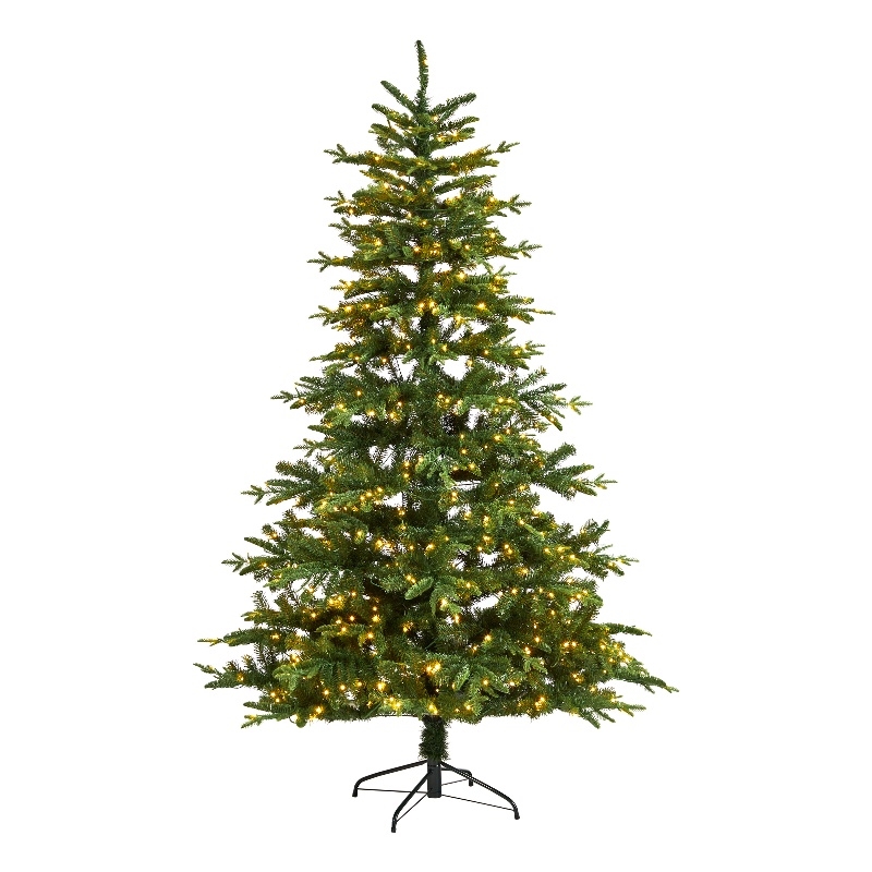 Nearly Natural 7ft Montreal Spruce Christmas Tree w/ 650 Warm White LED