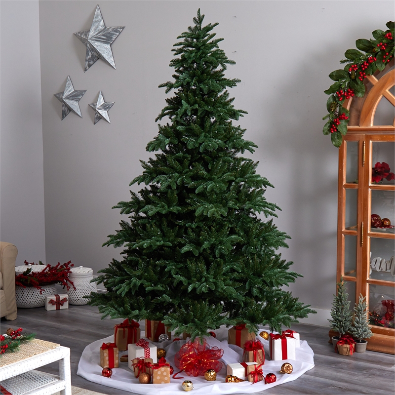Nearly Natural 8ft South Carolina Spruce Christmas Tree w/ 700 White Warm Lights