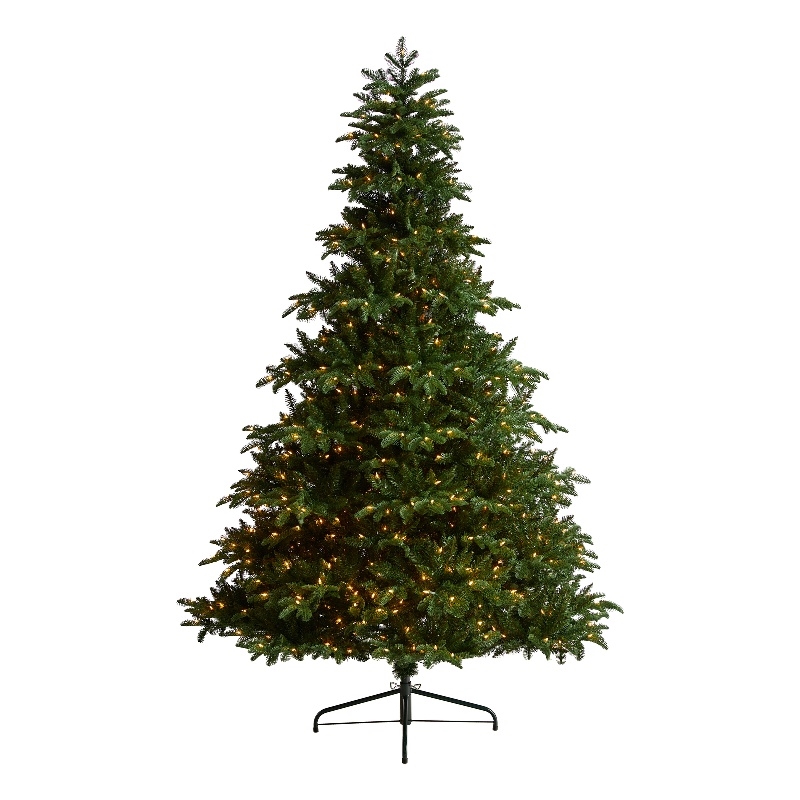 Nearly Natural 8ft South Carolina Spruce Christmas Tree w/ 700 White Warm Lights